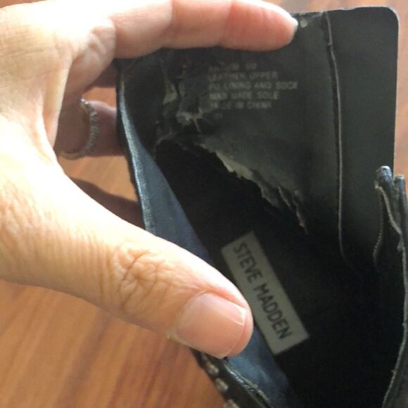 Steve Madden Leather studded low cowboy boots black size 8 - Picture 7 of 11